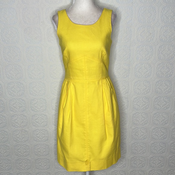 J.Crew | Bright Yellow Sleeveless Dress - Picture 3 of 17